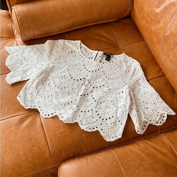 Cropped cut-out design cotton  top - M - Picture 1 of 5